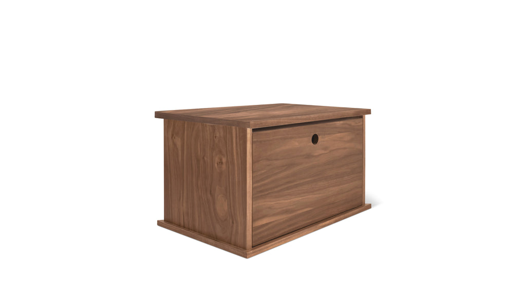 Système de rangement empilable Keep Stacking monobloc, fermé, noyer