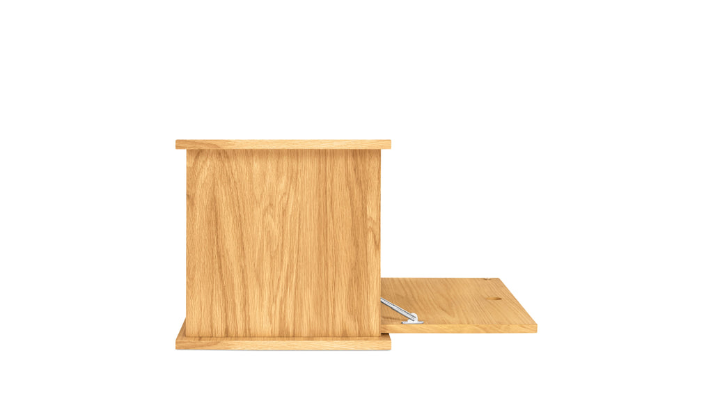 Système de rangement Keep Stacking monobloc fermé en chêne blanc