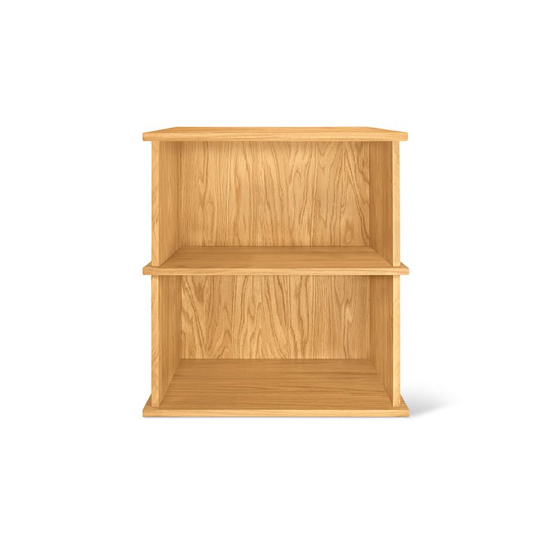 Système de rangement empilable Keep Stacking 2 pièces, ouvert, chêne blanc