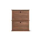 Système de rangement empilable Keep Stacking 2 pièces, fermé, noyer