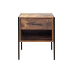 Table de chevet de style industriel (ensemble de 2)