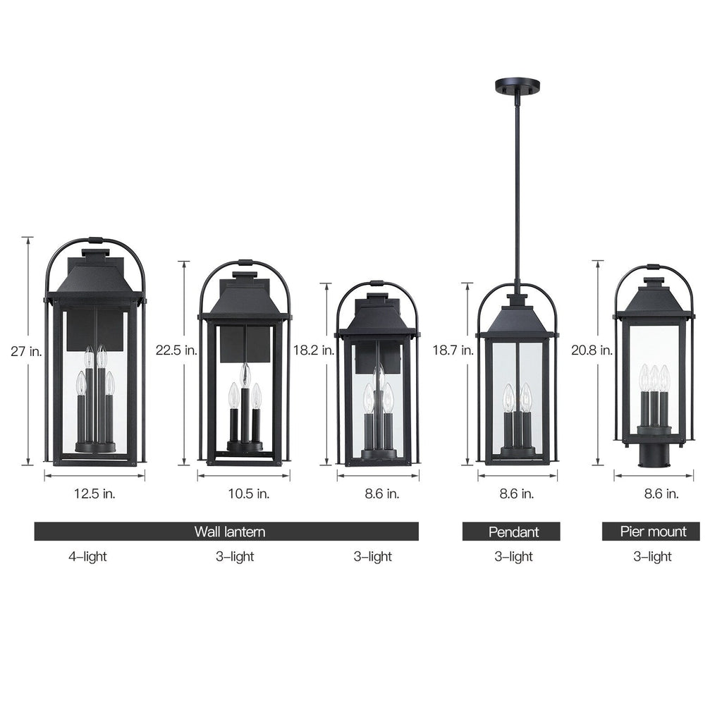 Applique murale d'extérieur Brits Black