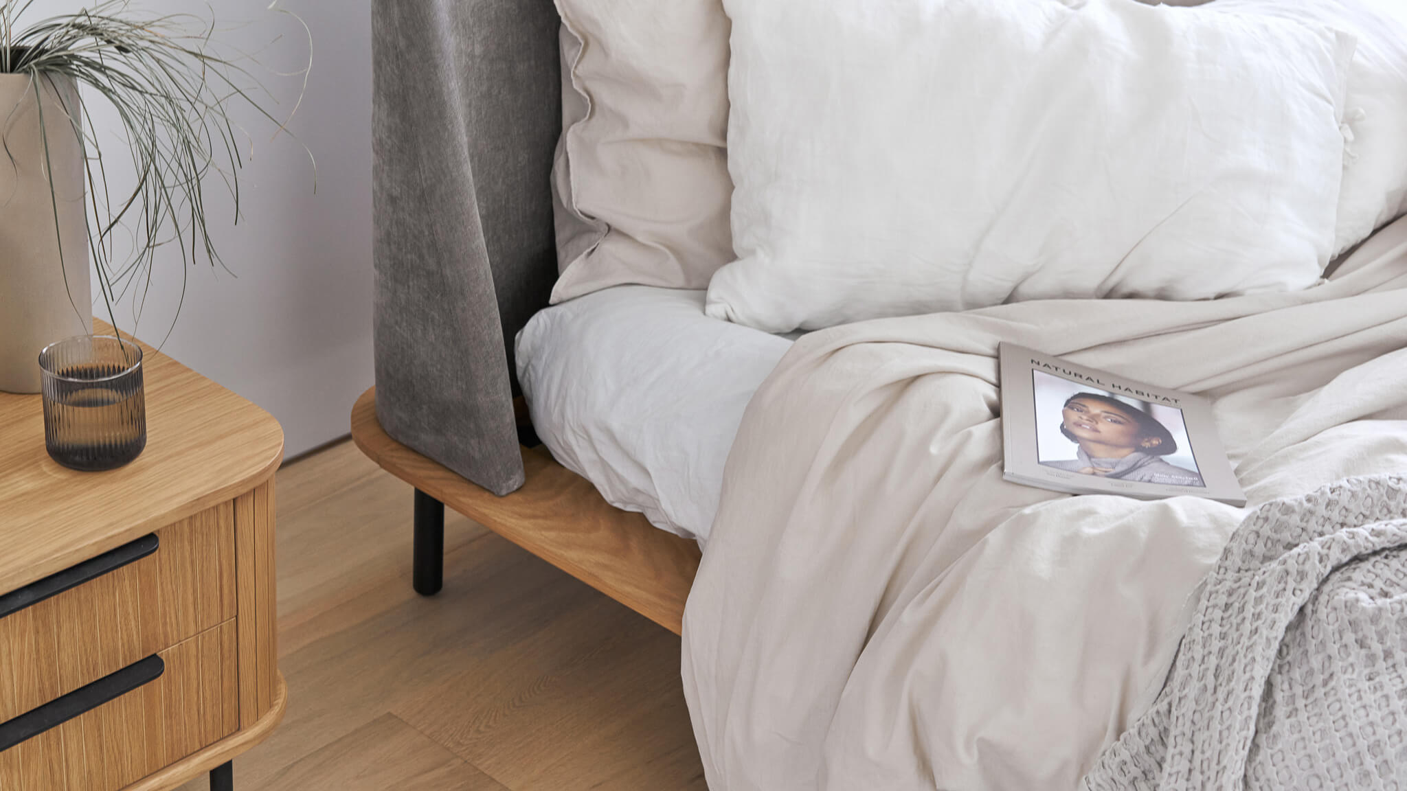 Lit Easy Edge, Queen, chêne blanc