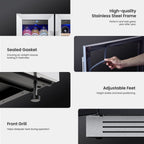 Réfrigérateur à vin/boissons 24 pouces, réfrigérateur double zone pour 20 bouteilles/60 canettes - 24 pouces