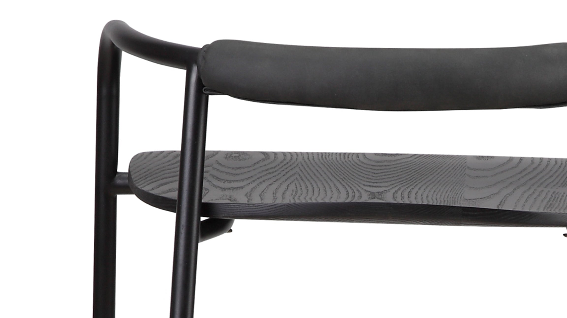 Tabouret de comptoir Slow Mornings, noir/métal noir